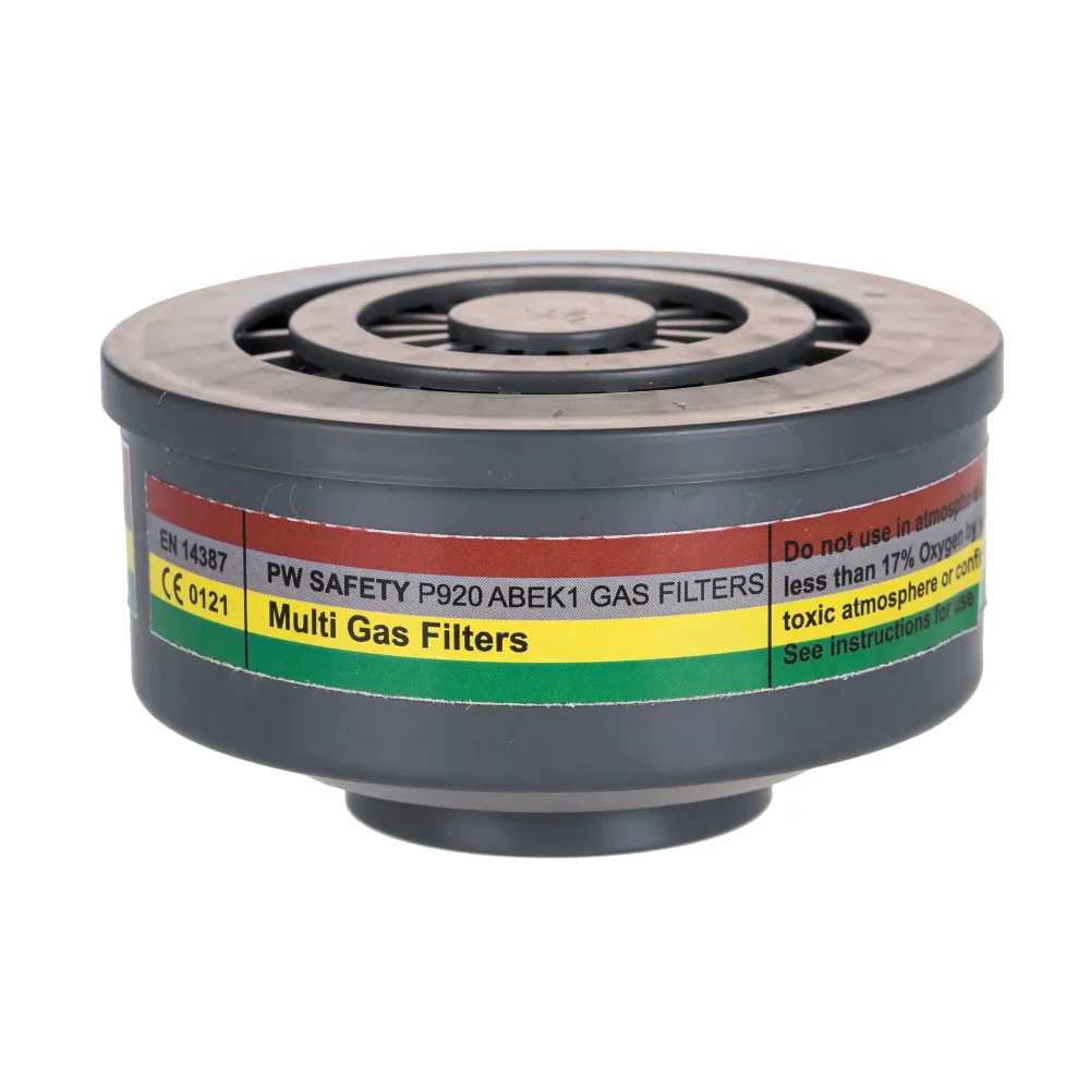 ABEK1 Gas Filter Speciale Schroefdraadbevestiging Grijs voorkant