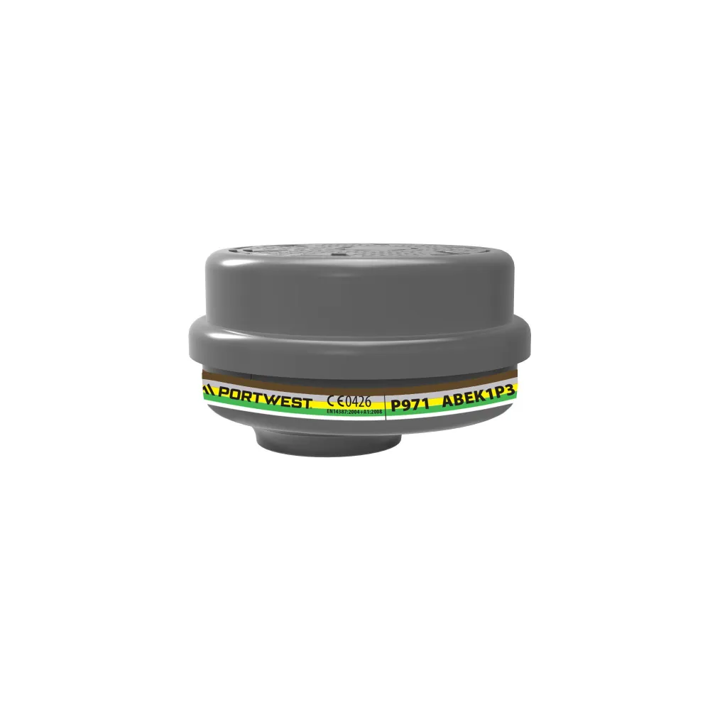 ABEK1P3 Combinatiefilter met Bayonetbevestiging (pk4) Bruin voorkant