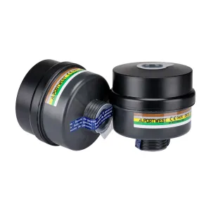 ABEK2P3 Combinatie Filter met Universele Schroefdraadsluiting (pk4) Zwart voorkant