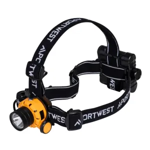 Portwest Ultra Power Hoofdlamp Geel/zwart voorkant