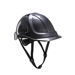Endurance Koolstof Look Helm Grijs voorkant