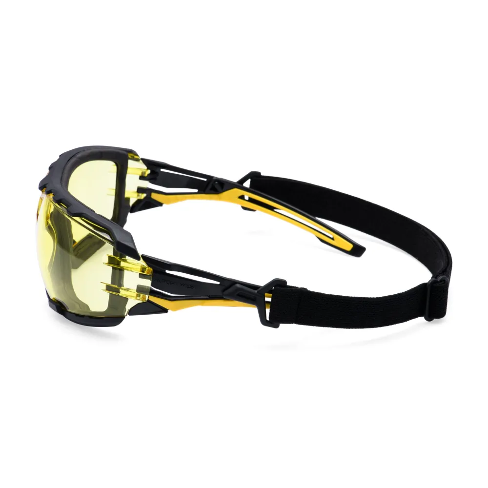 Antraciete Wraparound Plus Veiligheidsbril Amber voorkant