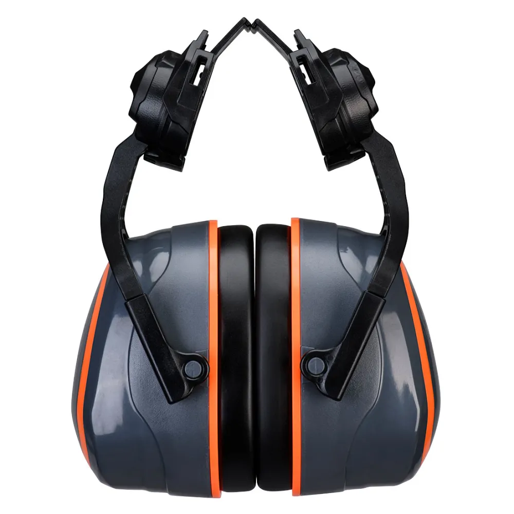 HV Extreme oorbeschermers Laag Clip-On Metaalvrij Grijs/oranje voorkant