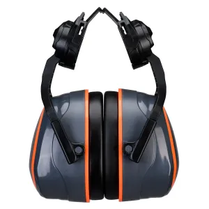 HV Extreme oorbeschermers Laag Clip-On Metaalvrij Grijs/oranje voorkant