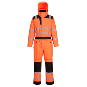 PW3 Hi-Vis Regenoverall Oranje/zwart voorkant