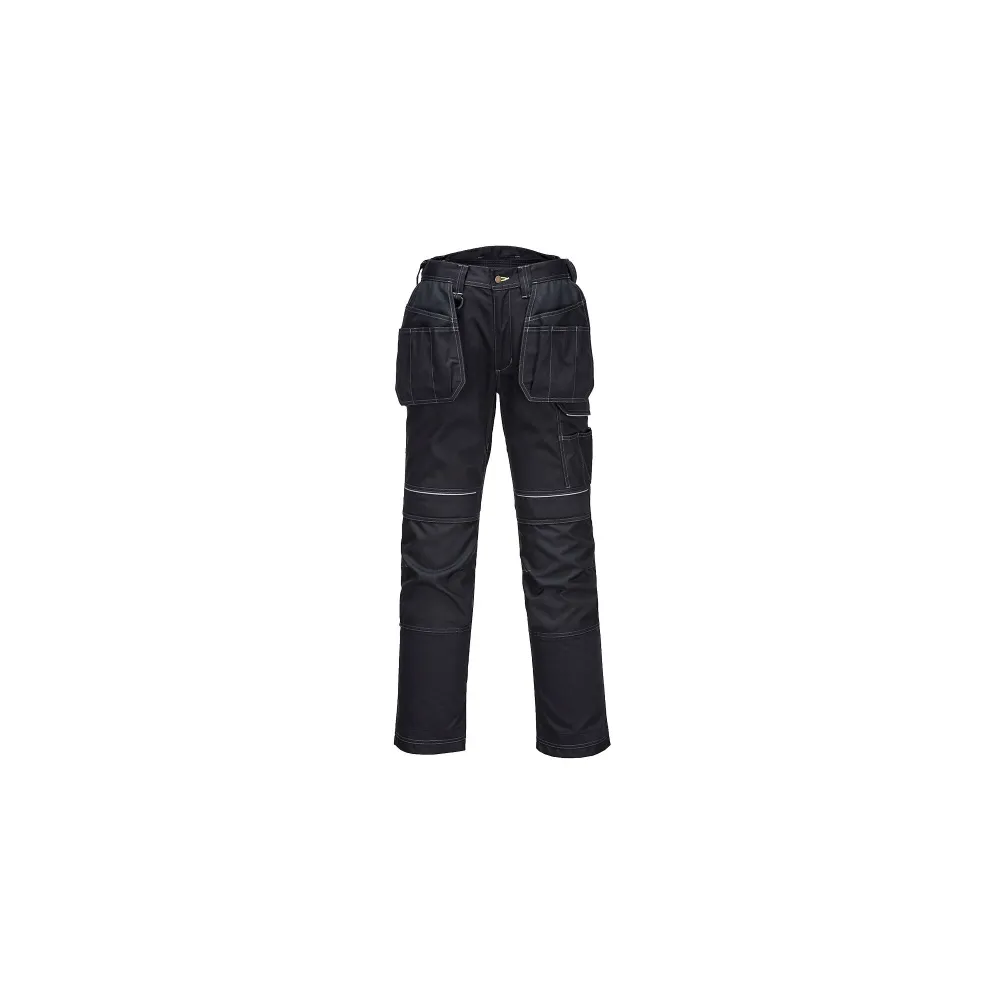 PW3 Gevoerde Winterbroek met Holsterzakken Zwart voorkant