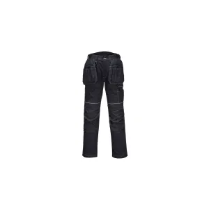 PW3 Gevoerde Winterbroek met Holsterzakken Zwart voorkant