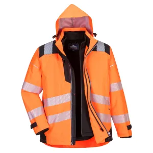 PW3 Hi-Vis 3-in-1 Jack Oranje/zwart voorkant