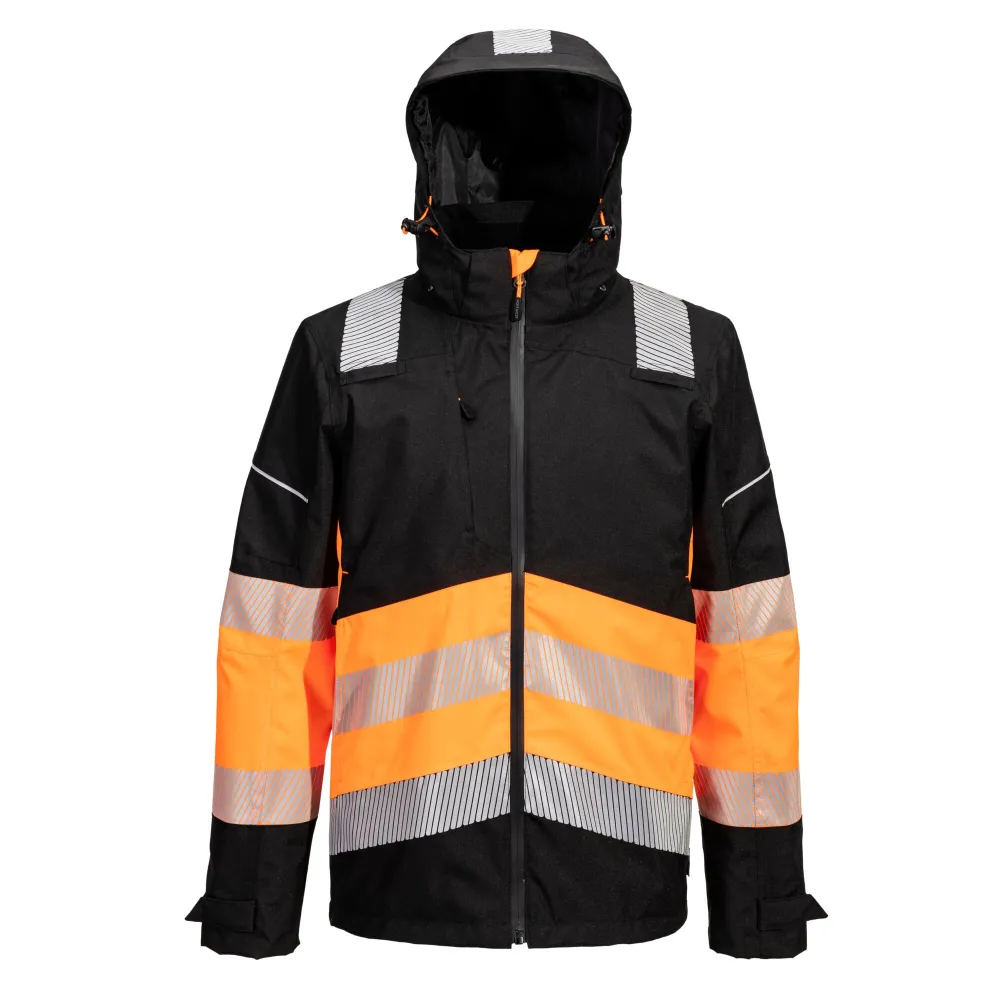 PW3 Hi-Vis Klasse 1 extreme Regenjack Oranje/zwart voorkant