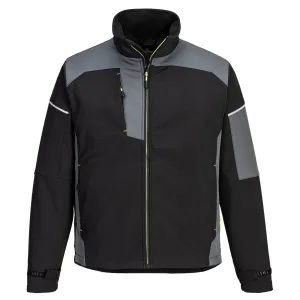 Pw3 Softshell Jack (3L) Zwart/grijs voorkant
