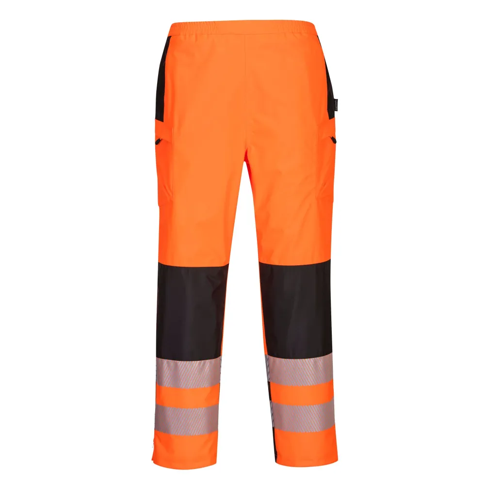 PW3 Hi-Vis Dames Regenbroek Oranje/zwart voorkant
