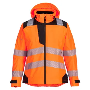 PW3 Hi-Vis Dames Regenjack Oranje/zwart voorkant