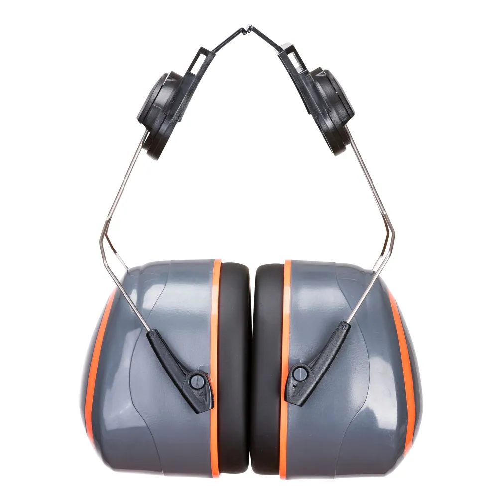 HV Extreme gehoorbeschermer op helm gemonteerd Grijs/oranje voorkant