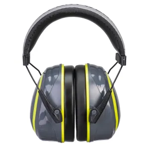 HV Extreme Ear Muff Medium Grijs/ Geel voorkant