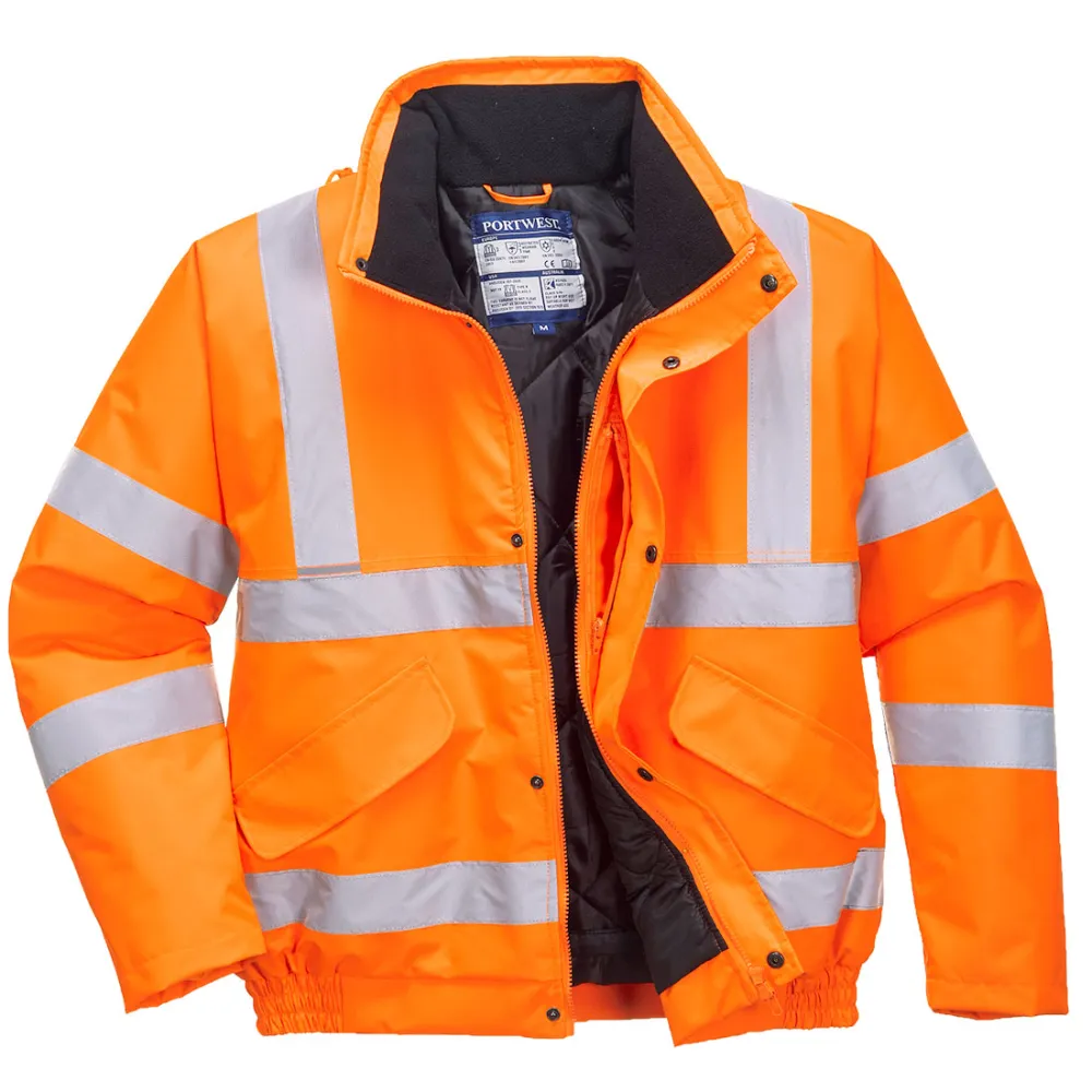 Hi-Vis Bomberjack Oranje voorkant