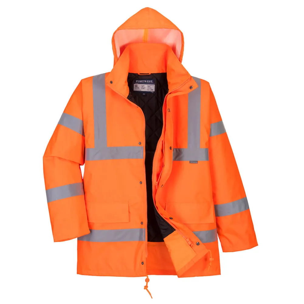 Hi-Vis Ademend Winter Traffic Jack Oranje voorkant