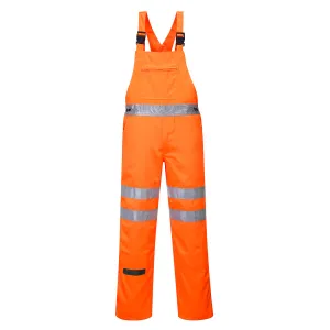 Hi-Vis Polyester Katoenen Amerikaanse Overall Oranje voorkant