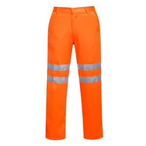 Hi-Vis polykatoen servicebroek Oranje voorkant