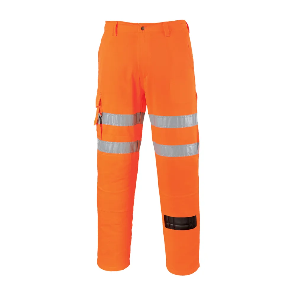 Spoorweg Combat Broek Oranje voorkant
