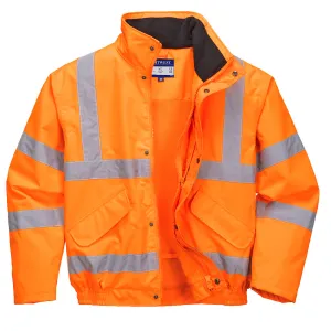 Hi-Vis Ademende Bomberjack Oranje voorkant