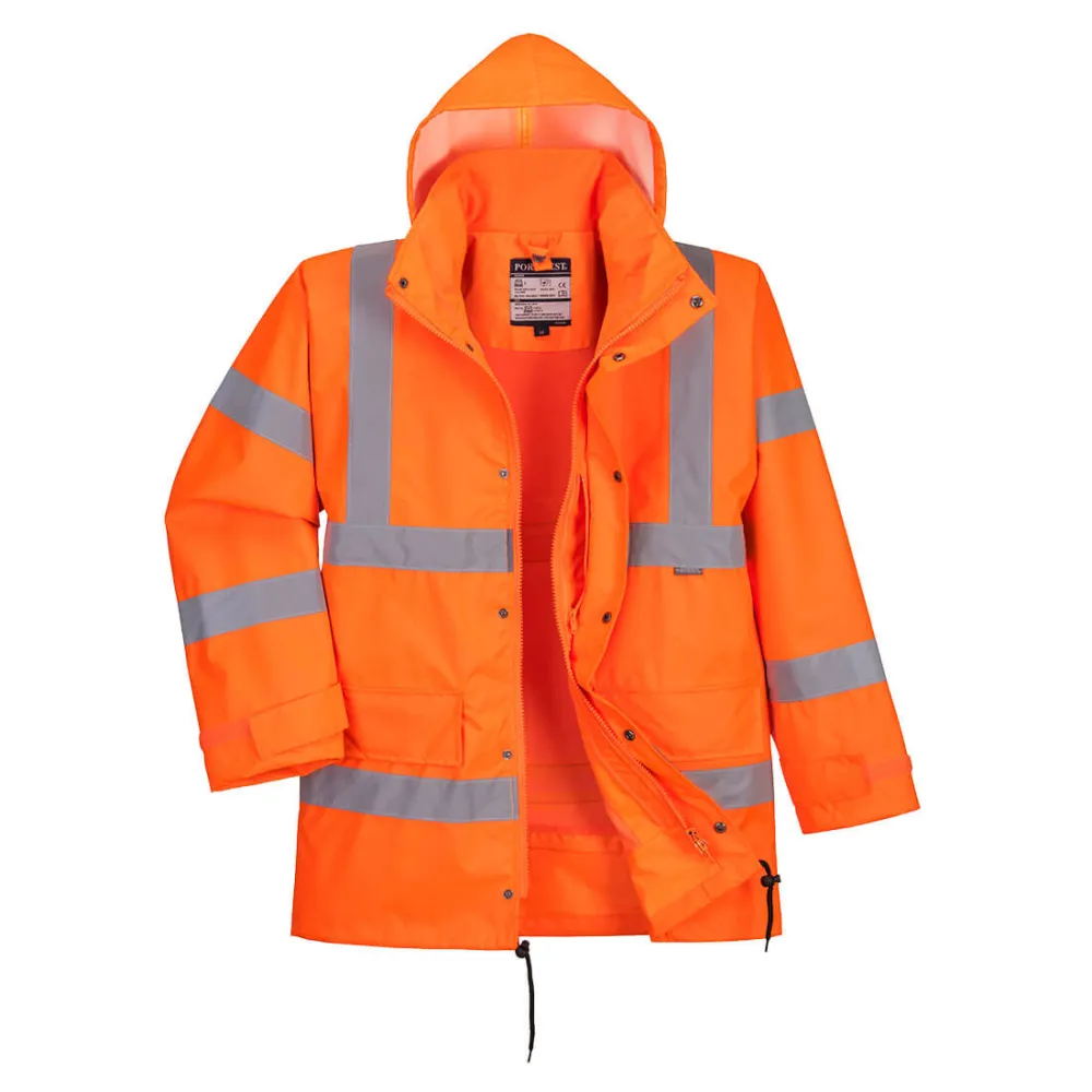 Hi-Vis Ademend Jack (interactive) Oranje voorkant