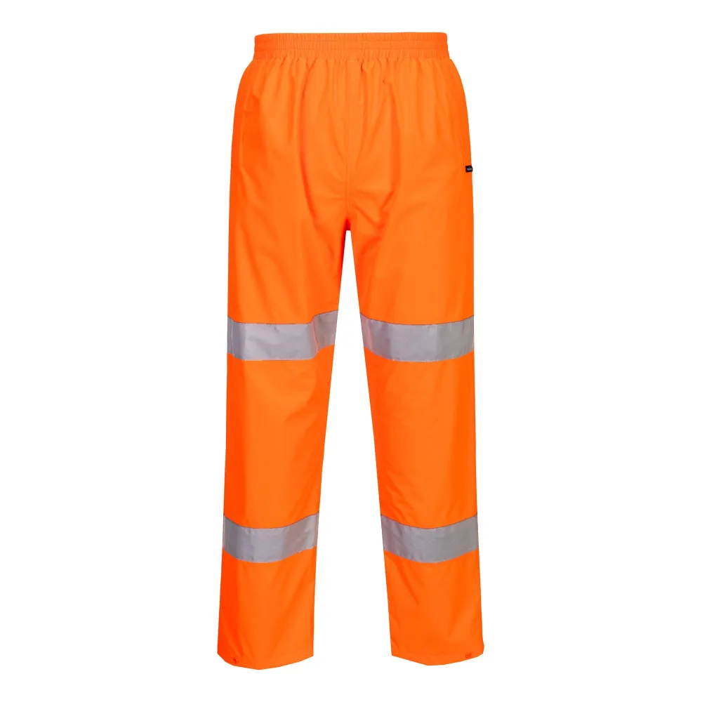 Hi-Vis Lichtgewicht Opvouwbare broek Oranje voorkant