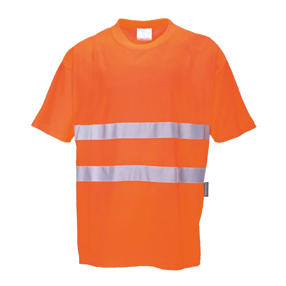 Katoen Comfort T-Shirt Oranje voorkant