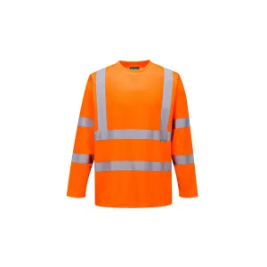 Hi-Vis T-shirt lange mouw Oranje voorkant