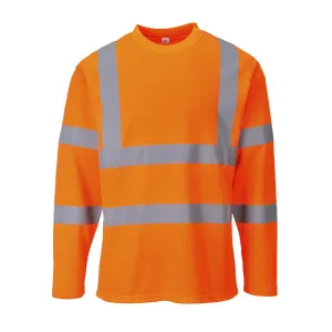 Hi-Vis T-shirt lange mouwen Oranje voorkant