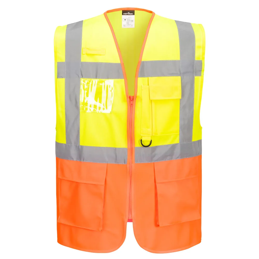 Praag Hi-Vis Executive Vest Geel voorkant