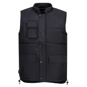 Klassieke Bodywarmer Zwart voorkant
