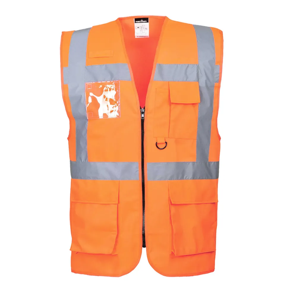 Berlin Hi-Vis Executive Vest Oranje voorkant