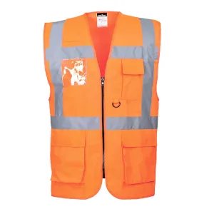 Berlin Hi-Vis Executive Vest Oranje voorkant