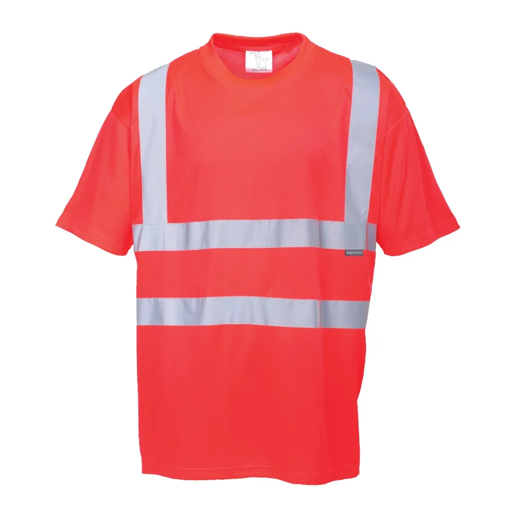 Hi-Vis T-Shirt Rood voorkant