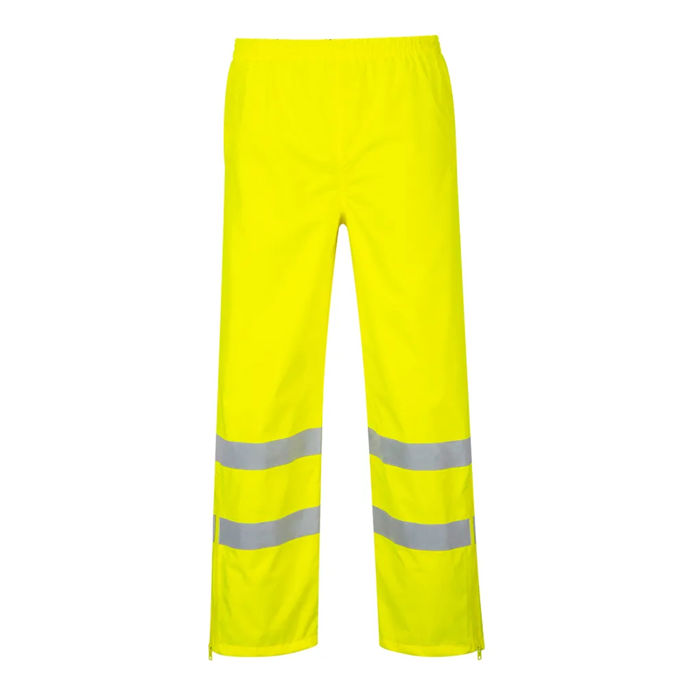 Hi-Vis Ademende Broek Geel voorkant