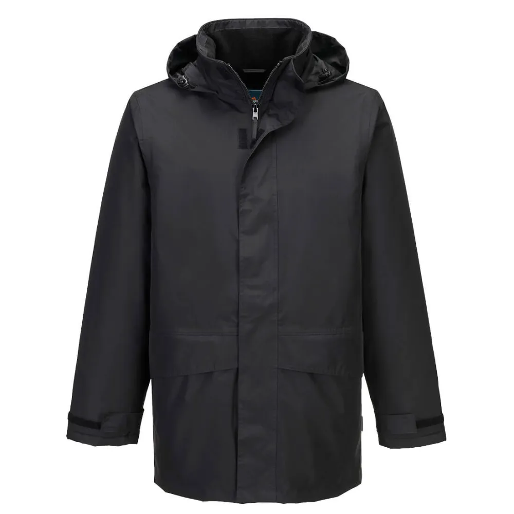 Oban Fleece Gevoerd Jack Zwart voorkant