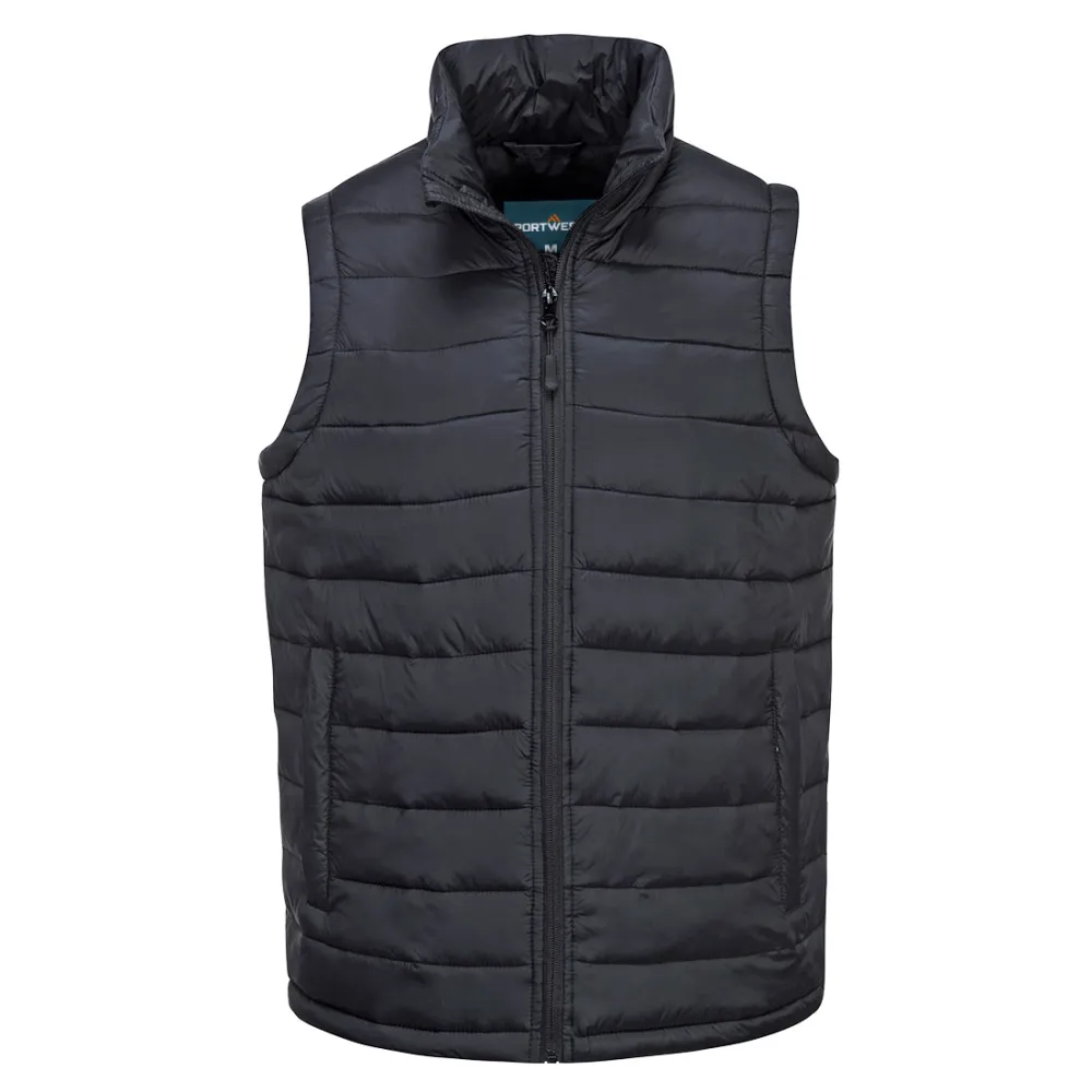 Aspen Baffle bodywarmer Zwart voorkant