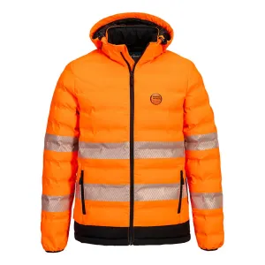 Hi-Vis Ultrasonisch Verwarmd Tunnel Jack Oranje/zwart voorkant