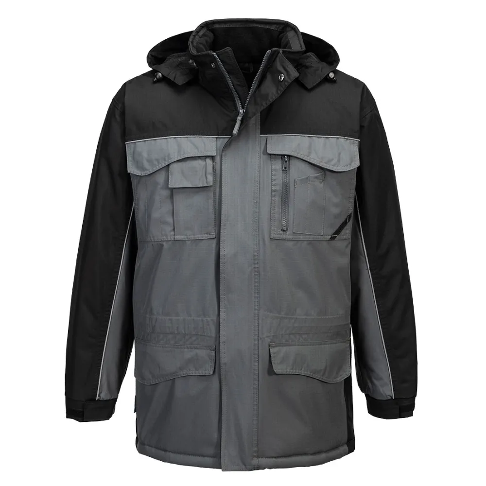 RS Parka Zwart/grijs voorkant