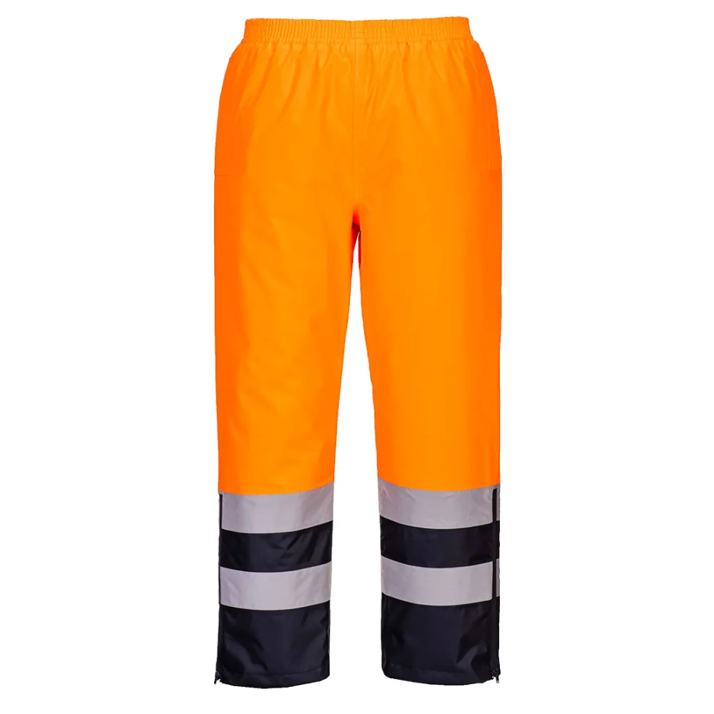 Hi-Vis winter Broek Oranje/marine voorkant