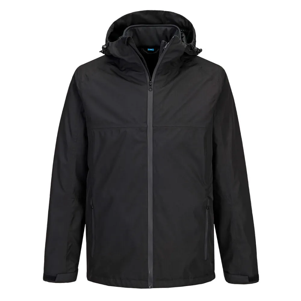 Professional 3in1 Rain Jacket Zwart voorkant