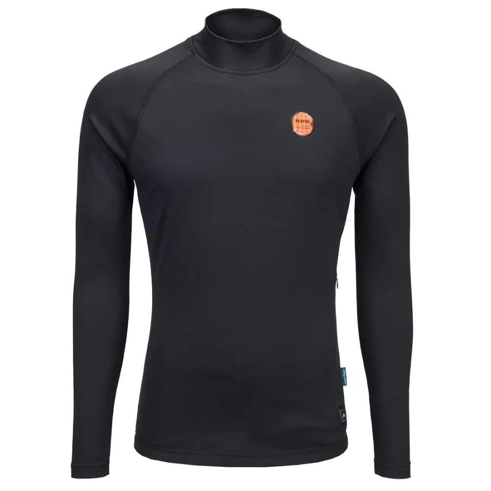 Heated Base Layer Top L/S Zwart voorkant