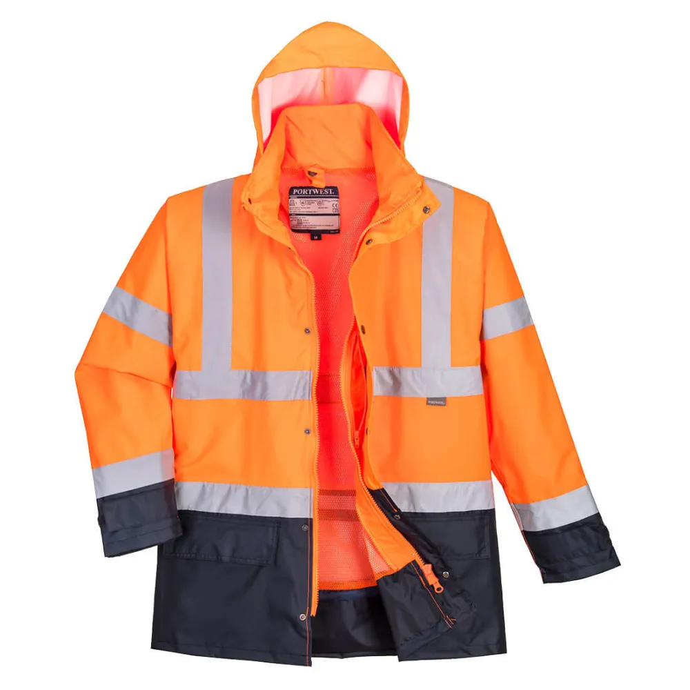 Hi-Vis Executive 5-in-1 Jack Oranje/marine voorkant
