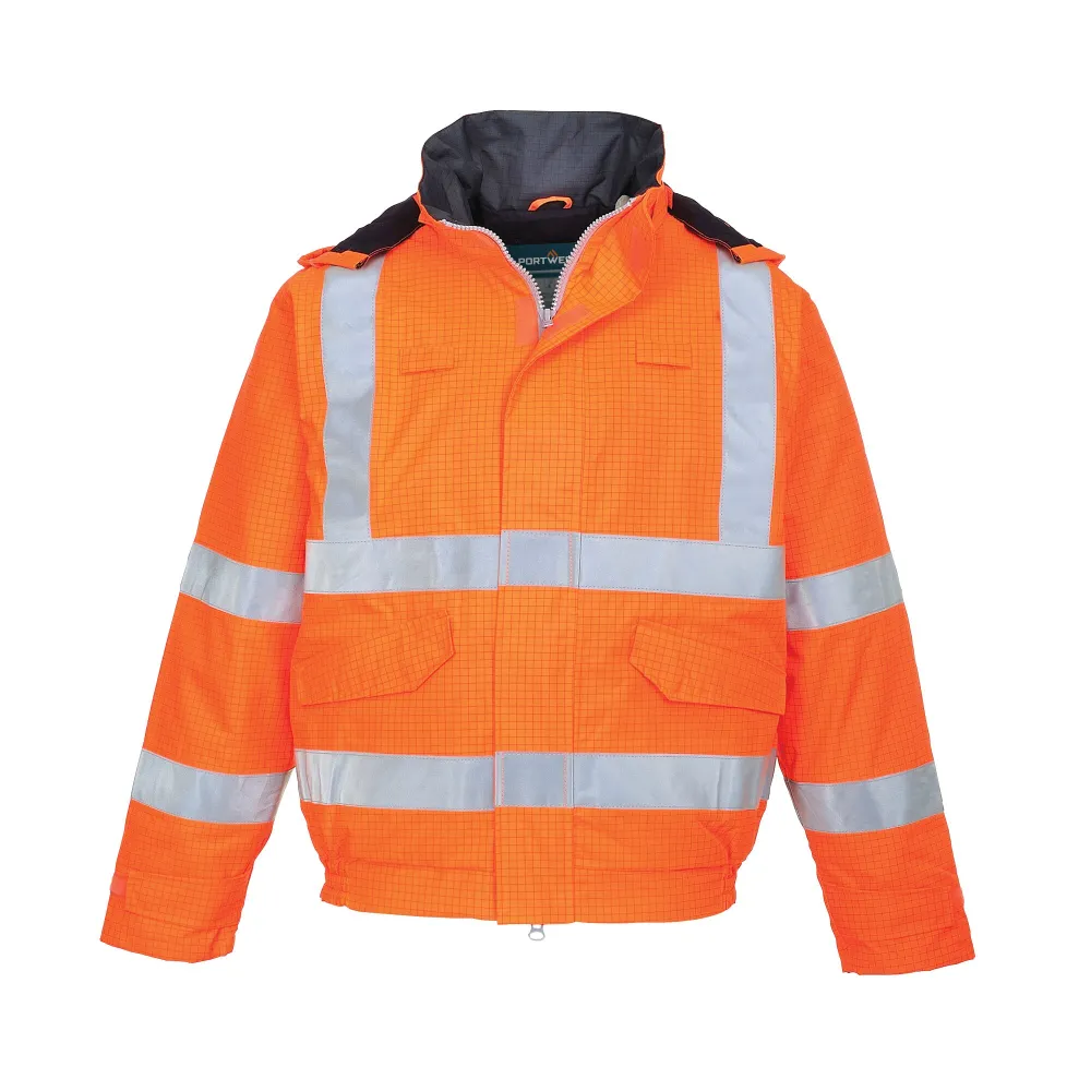 Bizflame Rain Hi-Vis Antistatic FR Bomberjack Oranje voorkant
