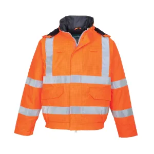 Bizflame Rain Hi-Vis Antistatic FR Bomberjack Oranje voorkant