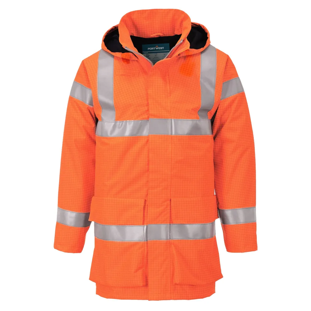 Bizflame Regen Hi-Vis Multi Lite Jack Oranje voorkant