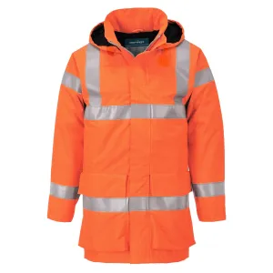 Bizflame Regen Hi-Vis Multi Lite Jack Oranje voorkant