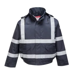Bizflame Multi Beschermend Bomber Regenjack Marine voorkant