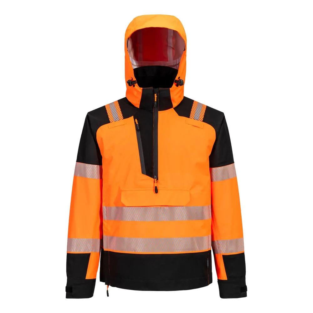 PW3 Hi-Vis Regenjas (3L) Oranje/zwart voorkant