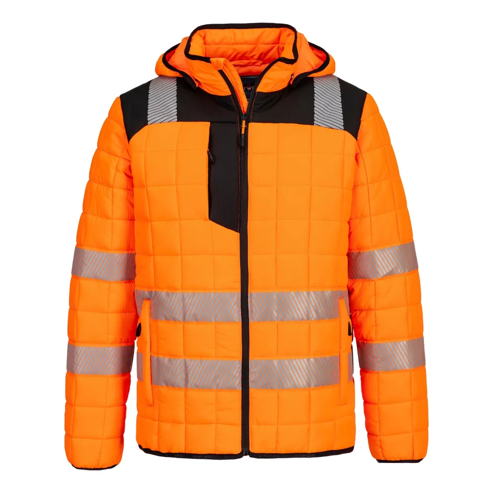PW3 Hi-Vis Square Baffle Jack Oranje/zwart voorkant